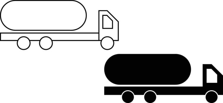 Truck icon sheet, simple trendy flat style line and solid Isolated vector illustration on white background. For apps, logo, websites, symbol , UI, UX, graphic and web design. EPS 10.