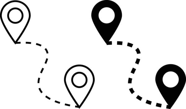 Map icon sheet, simple trendy flat style line and solid Isolated vector illustration on white background. For apps, logo, websites, symbol , UI, UX, graphic and web design. EPS 10.