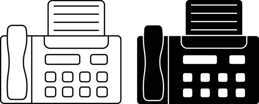 fax icono hoja, sencillo de moda plano estilo línea y sólido aislado vector ilustración en blanco antecedentes. para aplicaciones, logo, sitios web, símbolo , ui, ux, gráfico y web diseño. eps 10