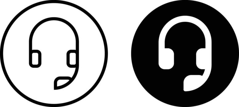 Headphone icon sheet, simple trendy flat style line and solid Isolated vector illustration on white background. For apps, logo, websites, symbol , UI, UX, graphic and web design. EPS 10.