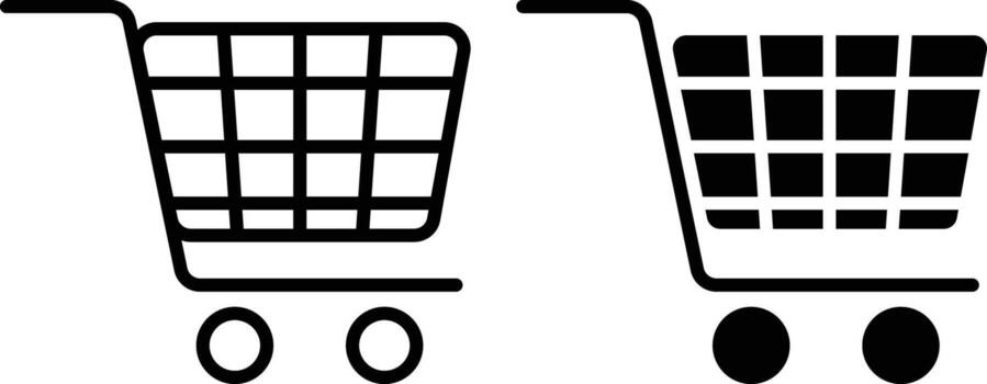 carro icono colocar, sencillo de moda plano estilo línea y sólido aislado vector ilustración en blanco antecedentes. para aplicaciones, logo, sitios web, símbolo , ui, ux, gráfico y web diseño. eps 10