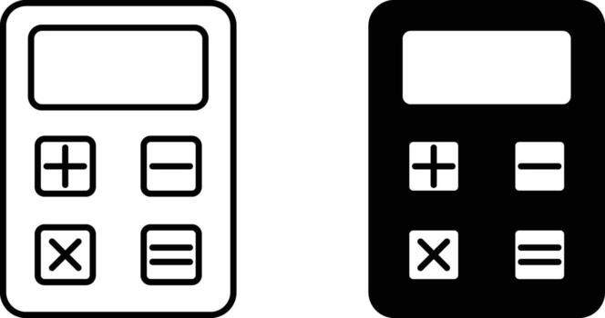 calculadora icono hoja, sencillo de moda plano estilo línea y sólido aislado vector ilustración en blanco antecedentes. para aplicaciones, logo, sitios web, símbolo , ui, ux, gráfico y web diseño. eps 10