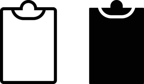 portapapeles icono hoja, sencillo de moda plano estilo línea y sólido aislado vector ilustración en blanco antecedentes. para aplicaciones, logo, sitios web, símbolo , ui, ux, gráfico y web diseño. eps 10