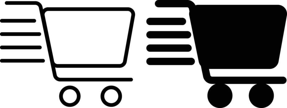 carro icono colocar, sencillo de moda plano estilo línea y sólido aislado vector ilustración en blanco antecedentes. para aplicaciones, logo, sitios web, símbolo , ui, ux, gráfico y web diseño. eps 10