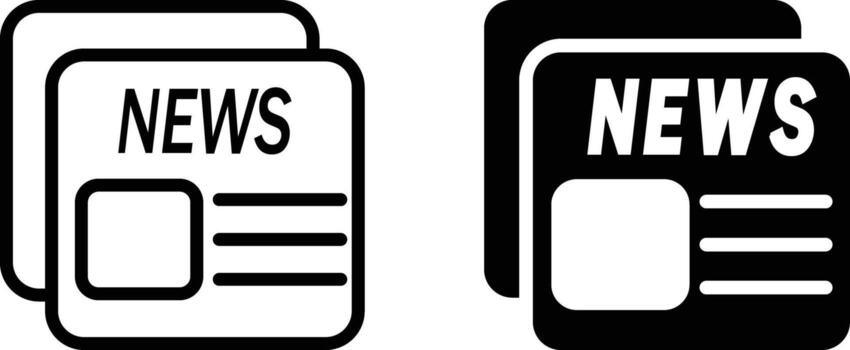 News icon sheet, simple trendy flat style line and solid Isolated vector illustration on white background. For apps, logo, websites, symbol , UI, UX, graphic and web design. EPS 10.