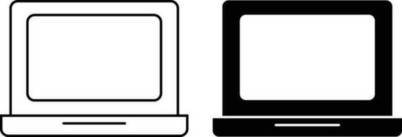 ordenador portátil icono hoja, sencillo de moda plano estilo línea y sólido aislado vector ilustración en blanco antecedentes. para aplicaciones, logo, sitios web, símbolo , ui, ux, gráfico y web diseño. eps 10