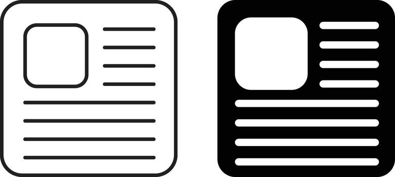 News icon sheet, simple trendy flat style line and solid Isolated vector illustration on white background. For apps, logo, websites, symbol , UI, UX, graphic and web design. EPS 10.