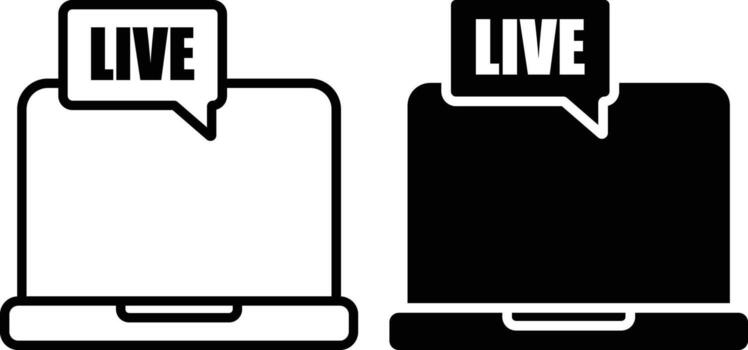 En Vivo charla icono hoja, sencillo de moda plano estilo línea y sólido aislado vector ilustración en blanco antecedentes. para aplicaciones, logo, sitios web, símbolo , ui, ux, gráfico y web diseño. eps 10