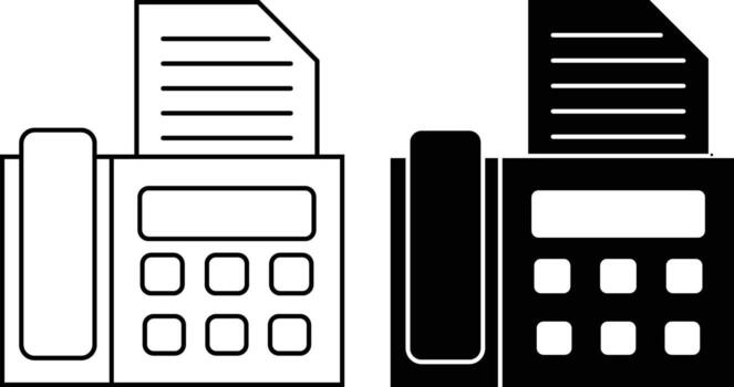 fax icono hoja, sencillo de moda plano estilo línea y sólido aislado vector ilustración en blanco antecedentes. para aplicaciones, logo, sitios web, símbolo , ui, ux, gráfico y web diseño. eps 10