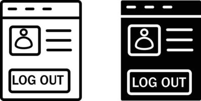 Logout icon sheet, simple trendy flat style line and solid Isolated vector illustration on white background. For apps, logo, websites, symbol , UI, UX, graphic and web design. EPS 10.