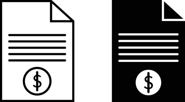 factura icono hoja, sencillo de moda plano estilo línea y sólido aislado vector ilustración en blanco antecedentes. para aplicaciones, logo, sitios web, símbolo , ui, ux, gráfico y web diseño. eps 10