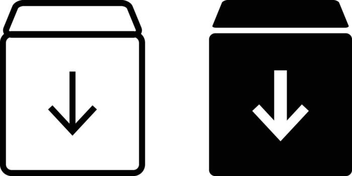 Archive icon sheet, simple trendy flat style line and solid Isolated vector illustration on white background. For apps, logo, websites, symbol , UI, UX, graphic and web design. EPS 10.