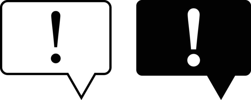 Exclamation mark icon sheet, simple trendy flat style line and solid Isolated vector illustration on white background. For apps, logo, websites, symbol , UI, UX, graphic and web design. EPS 10.