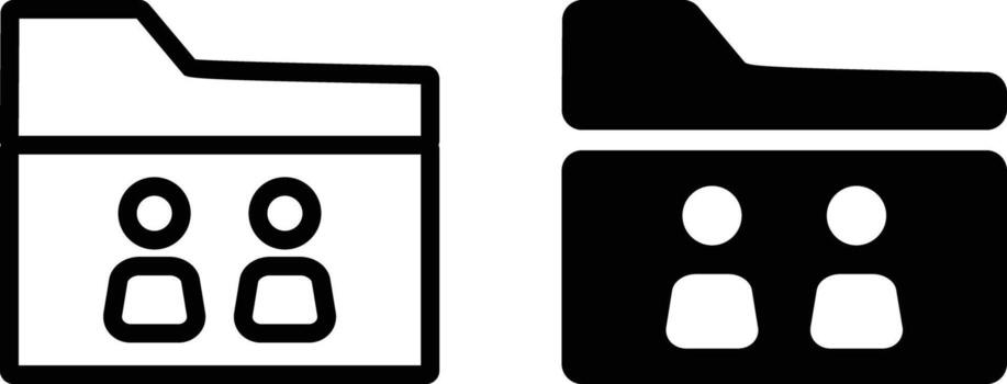 carpeta compartiendo icono hoja, sencillo de moda plano estilo línea y sólido aislado vector ilustración en blanco antecedentes. para aplicaciones, logo, sitios web, símbolo , ui, ux, gráfico y web diseño. eps 10