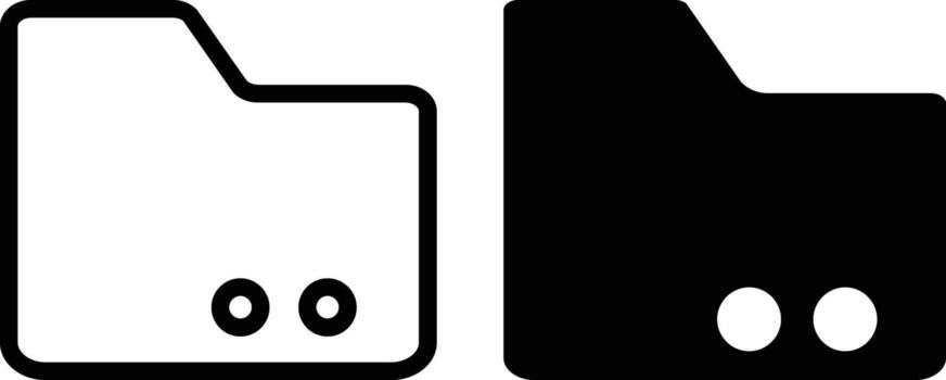 Folder icon sheet, simple trendy flat style line and solid Isolated vector illustration on white background. For apps, logo, websites, symbol , UI, UX, graphic and web design. EPS 10.