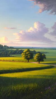 Wonderful light and shadow in a nature scenery environment created with technology photo