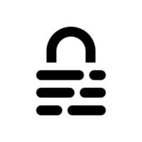 Padlock line icon vector. Encrypted chat symbol concept vector