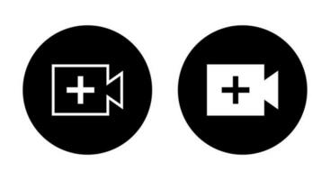 Create video icon vector. Upload videos button sign symbol vector