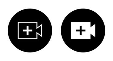 Create video icon vector. Upload videos button sign symbol vector