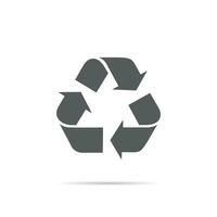 Recycle triangle icon vector. Recycling rotation sign symbol concept vector