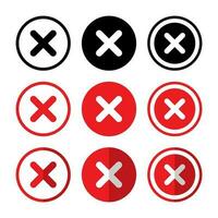 Cross x icon vector. Wrong, cancel, close symbol concept vector