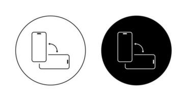 Smartphone screen rotate icon vector. Vertical and horizontal gadget sign symbol vector