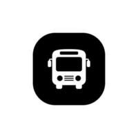 Bus icon vector isolated on square background