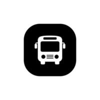 Bus icon vector isolated on square background