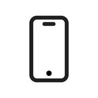 Simple smartphone icon vector. Cellphone, mobile phone line symbol vector