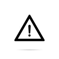 Warning, exclamation mark icon vector isolated on triangle line
