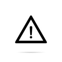 Warning, exclamation mark icon vector isolated on triangle line