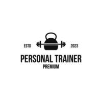 Creative personal trainer logo design concept vector illustration idea