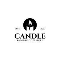 Creative candle logo design concept vector illustration idea