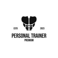 Creative personal trainer logo design concept vector illustration idea