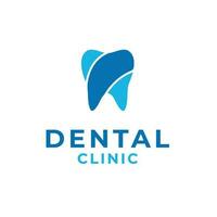 Creative dental clinic logo design illustration symbol icon vector