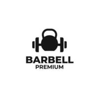 Barbell logo design vector concept illustration symbol icon