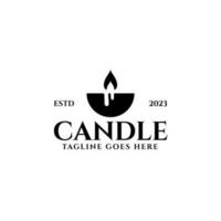 Creative candle logo design concept vector illustration idea