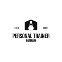 Creative personal trainer logo design concept vector illustration idea