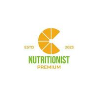 Creative nutritionist logo design vector illustration symbol icon