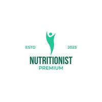 Creative nutritionist logo design vector illustration symbol icon