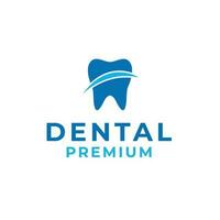 Creative dental clinic logo design illustration symbol icon vector