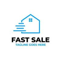 Fast House Sale Logo Design Concept Vector Illustration Symbol Icon