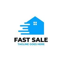 Fast House Sale Logo Design Concept Vector Illustration Symbol Icon