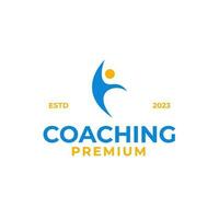 Coach success logo design for life coaching design vector illustration symbol icon