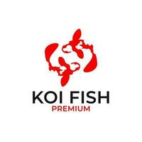 koi pescado logo diseño vector concepto ilustración idea