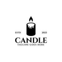 Creative candle logo design concept vector illustration idea