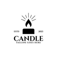 Creative candle logo design concept vector illustration idea