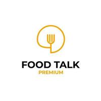 Food Talk Logo Design Concept Vector Illustration Symbol Icon