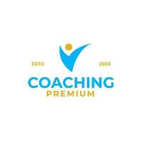 Coach success logo design for life coaching design vector illustration symbol icon