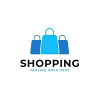 Creative Shopping Bag Logo for Online Shop Design Concept Vector Illustration Symbol Icon